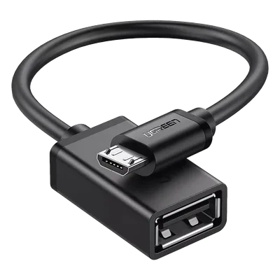 Adaptador OTG / Micro USB Macho a USB 2.0 A Hembra / 480 Mbps / 10 cm / Plug & Play