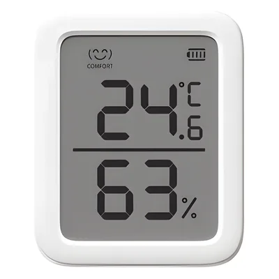 Sensor de Temperatura y Humedad / Bluetooth BLE 4.2 / Alcance 120 m (393.7 ft) / Pantalla LCD / Batería 1 Año