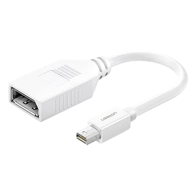 Adaptador Mini DisplayPort Macho a DisplayPort Hembra / Thunderbolt 2 / DP 1.2 / 4K@60Hz / 15 cm (0.49 ft) / Blanco