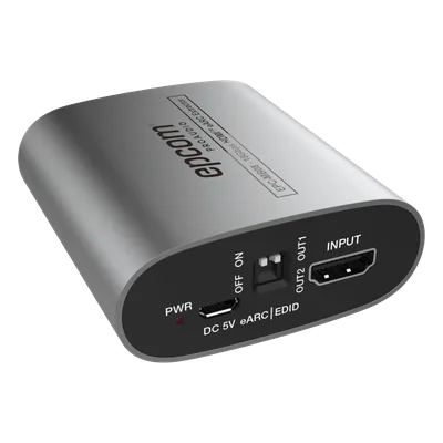 Extractor de Audio eARC HDMI / 18 Gbps / 4K HDR / Salidas Óptica y Coaxial Simultáneas / Audio HD 7.1 / Dolby Atmos y DTS:X / Diseño Compacto