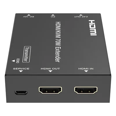 Extensor HDMI con KVM / 4K2K@60Hz / 4:4:4 / 18 Gbps / 70 m (229.7 ft) / HDR / PoC Bidireccional / USB 1.1 / Audio 3.5mm