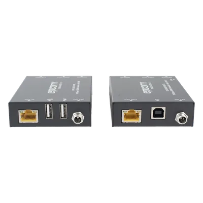 Extensor HDMI con KVM / 4K2K@60Hz / 4:4:4 / 18 Gbps / 70 m (229.7 ft) / HDR / PoC Bidireccional / USB 1.1 / Audio 3.5mm