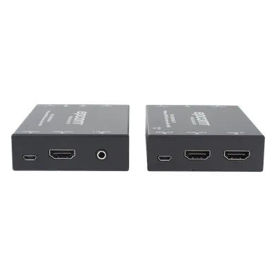 Extensor HDMI con KVM / 4K2K@60Hz / 4:4:4 / 18 Gbps / 70 m (229.7 ft) / HDR / PoC Bidireccional / USB 1.1 / Audio 3.5mm