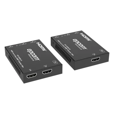 Extensor HDMI sobre IP / Full HD 1080p@60Hz / Alcance 150 m (492.1 ft) por CAT6 / Codificador y Decodificador / Red Gigabit / Control IR