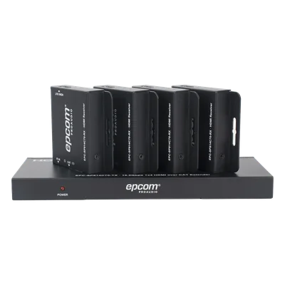Splitter HDMI 1x4 / 4K@30Hz 4:4:4 / 1080p@60Hz / Extensión 40 m (131.2 ft) Cat6 / PoC / HDCP 1.4