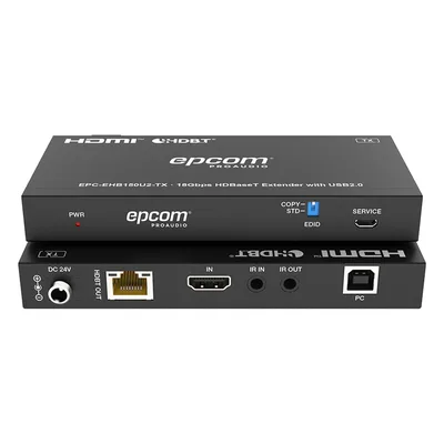 Extensor HDMI con KVM / 4K@60Hz 4:4:4 / 150m (492 pies) en 1080p / 120m (394 pies) en 4K / HDBaseT / USB 2.0 / IR Bidireccional / POC / EDID