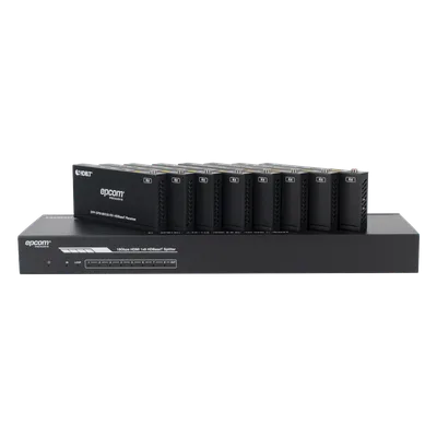 Splitter y Extensor de Video HDBaseT / 1x8 / 4K@60Hz 4:4:4 / 120 m (393.7 ft) en 4K / 150 m (492.1 ft) en 1080p / 18 Gbps / HDR10+ / PoC / IR y RS-232