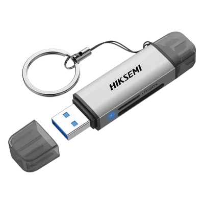 Lector de Tarjetas / USB 3.2 5 Gbps / Dual USB-A y USB-C / SD y Micro SD Simultáneo / Aluminio 73 mm