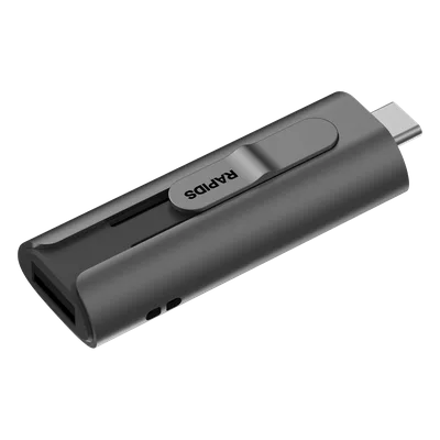 Memoria USB Dual SSD / 256 GB / USB-C y USB-A / Lectura 560 MB/s / Escritura 500 MB/s / OTG / Aleación de Aluminio