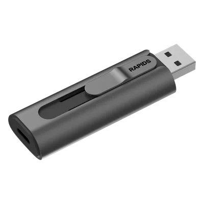 Memoria USB Dual SSD / 256 GB / USB-C y USB-A / Lectura 560 MB/s / Escritura 500 MB/s / OTG / Aleación de Aluminio