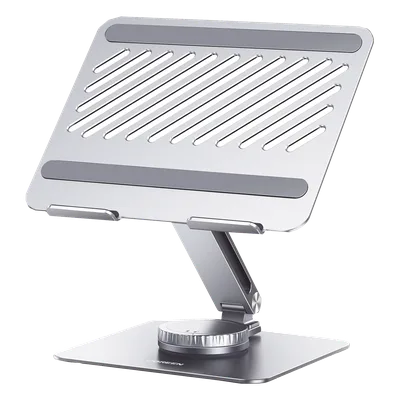 Soporte para Laptop / Giratorio 360° con Bloqueo / Aluminio / Carga 5 kg / 10 a 17.3 Pulgadas / Ajustable y Plegable