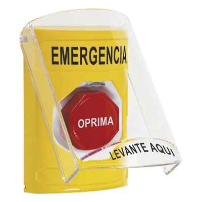 Botón de Emergencia Multipropósito / Superficie / Tapa Policarbonato / Bocina Pre-Alarma / Llave Restablecimiento / Interior