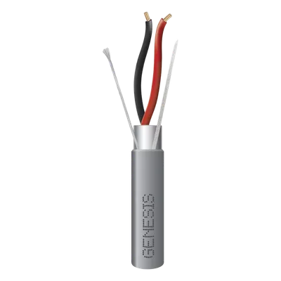 Cable Riser Blindado / 2x22 AWG / 305 m (1000 ft) / Gris / UL 1666 / Aplicaciones Seguridad y Automatización