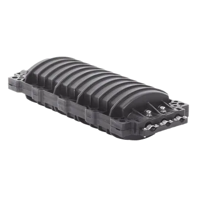 Caja de Distribución de Fibra Óptica Horizontal / 96 Empalmes / IP68 Exterior / 2 Puertos / Polipropileno UV