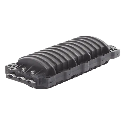 Caja de Distribución de Fibra Óptica Horizontal / 96 Empalmes / IP68 Exterior / 2 Puertos / Polipropileno UV