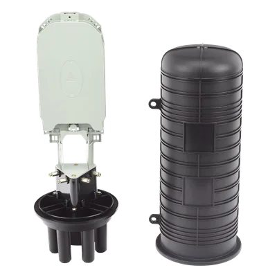Caja de Distribución de Fibra Óptica Vertical Tipo Domo / 48 Empalmes Expandible a 96 / IP68 / Exterior