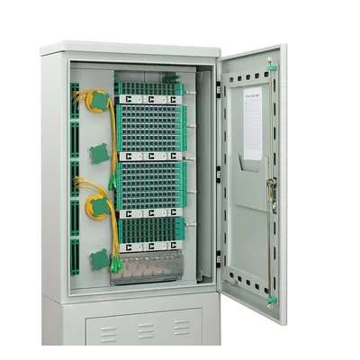 Gabinete de Distribución FDT / IP65 / 288 Núcleos de Fibra Óptica / Splitters 2x8 y 2x16 SC/APC / -40°C a +60°C