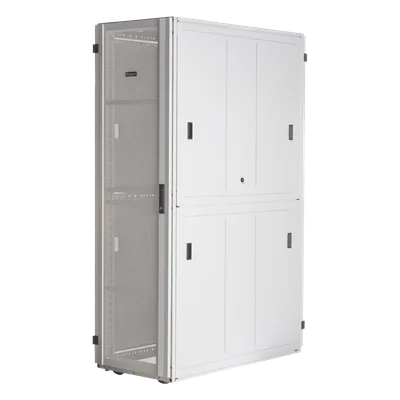 Gabinete para Centros de Datos / 42 UR / 800 mm Ancho / 1070 mm (3.51 ft) Profundidad / Carga 1588 kg / Puerta Perforada 80% / Acero