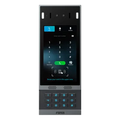 Videoportero IP / Pantalla Táctil IPS 7" / Reconocimiento Facial 10,000 Rostros / Cámara 2MP / 2 Relevadores / IP66 IK07 / PoE
