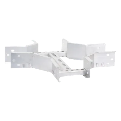 Derivación "X" Horizontal de Aluminio Perfil Z / Peralte 3 1/4" / Ancho 6"/ Radio 8" / Incluye Tornillería (CHXHEZ314R8X6AK)