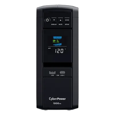 UPS de Torre / 1000 VA / 600 W / Onda Senoidal Pura / Línea Interactiva / 10 Tomas NEMA 5-15R / AVR / LCD Multifunción