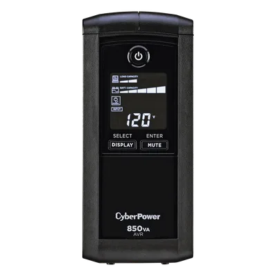 UPS Línea Interactiva / 850 VA / 510 W / 9 Tomas NEMA 5-15R / Pantalla LCD / Supresión 1080 J / Mini Torre