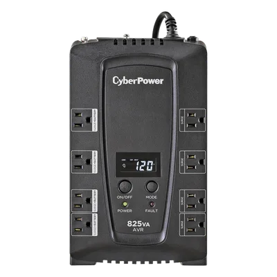 UPS Línea Interactiva / 825 VA / 450 W / 8 Tomas NEMA 5-15R / AVR Integrado / LCD Multifunción / Protección 1030 J