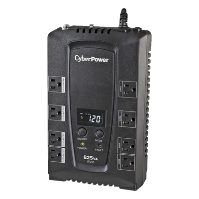 UPS Línea Interactiva / 825 VA / 450 W / 8 Tomas NEMA 5-15R / AVR Integrado / LCD Multifunción / Protección 1030 J