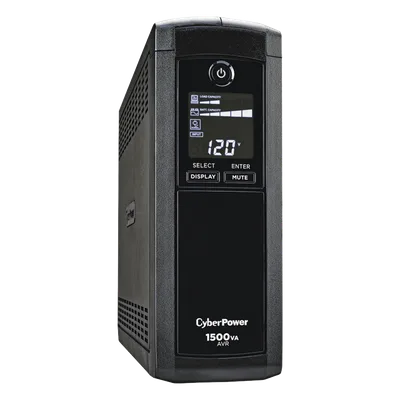 UPS Línea Interactiva / 1500 VA / 900 W / 12 Tomas NEMA 5-15R / 6 con Respaldo / Pantalla LCD / AVR / Supresión 1500 J