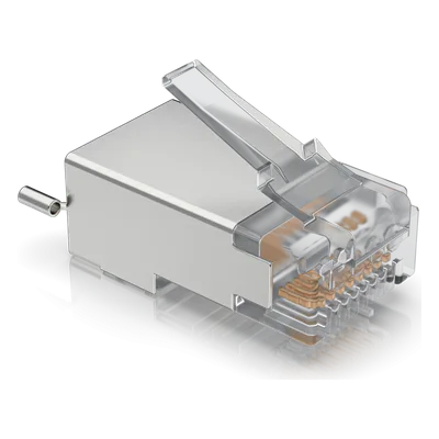 Conectores RJ45 Blindados / Protección ESD / 100 Unidades / Compatibles UISP Cable Pro y Carrier / Sin Soldadura