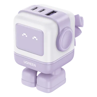 Cargador de Escritorio / 65W / 3 Puertos / 2 USB-C + 1 USB-A / PD 3.0 / QC 4.0 / GaN II / 2.56 x 2.56 x 1.18 in