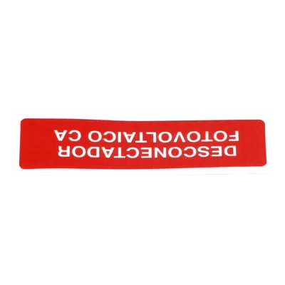 Etiqueta de Desconectador Fotovoltaico / Vinil Adhesivo Mate / Paquete 20 Unidades / Resistente a Clima Extremo