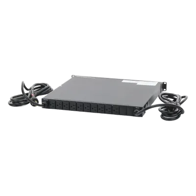 PDU Monitoreable ATS / 10 Salidas 5-15R / 20 A / 120 Vca / 1UR Horizontal / Conmutación IP / LCD 2.00 pulgadas