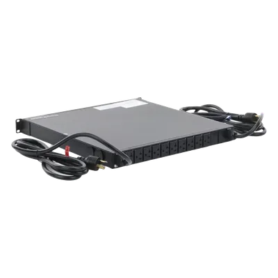 PDU Monitoreable ATS / 10 Salidas 5-15R / 20 A / 120 Vca / 1UR Horizontal / Conmutación IP / LCD 2.00 pulgadas