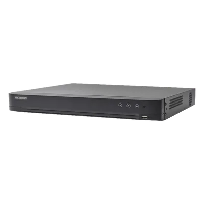 DVR Pentahíbrido / 32 Canales TurboHD + 8 Canales IP / 5 Megapixel Lite / Reconocimiento Facial 4 Canales / Audio Bidireccional Coaxitron / 2 Bahías HDD hasta 12 TB / H.265+ / Salida Full HD