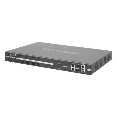 Decodificador de Vídeo IP / 8 Salidas HDMI 4K UHD / 128 Canales Simultáneos / Videowall 25 Cámaras por Pantalla / Dual Ethernet Gigabit / Fibra Óptica
