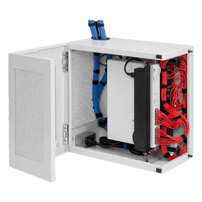 Gabinete de Pared / 6U / Acero 1.9 mm / 610 x 610 x 313 mm / Puerta L 120° / Rack 19" / RAL 7035