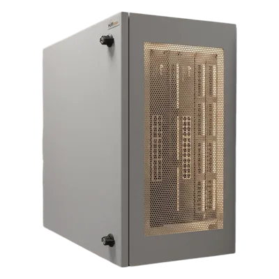 Gabinete de Pared / 6U / Acero 1.9 mm / 610 x 610 x 313 mm / Puerta L 120° / Rack 19" / RAL 7035