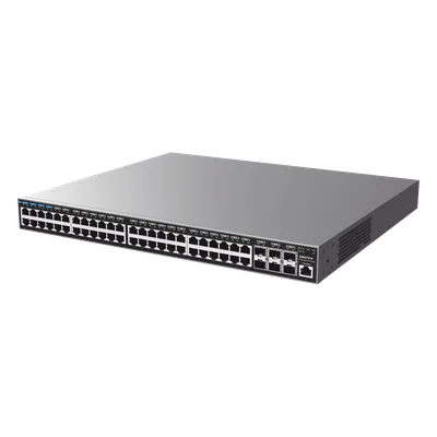 Switch Capa 3 Administrable / 48 Puertos Gigabit + 6 SFP+ 10G / Conmutación 216 Gbps / Montaje Rack 1U