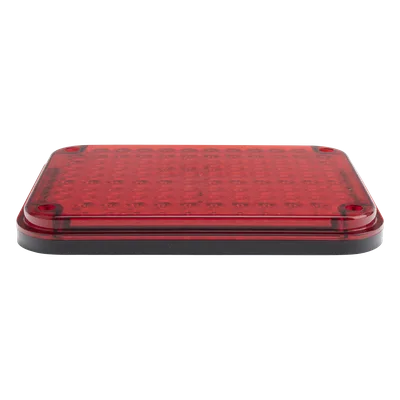 Luz de Advertencia LED / 104 LED de Alta Intensidad / 9x7 Pulgadas / 12 VCC / 10 Modos de Destello / Color Rojo / Montaje Permanente