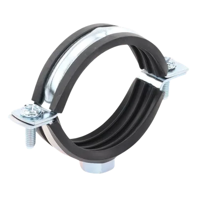 Abrazadera Isofónica Reforzada / 2" (60 mm) / Carga 150 kg / Rango Térmico -30°C a +120°C / Tuerca Soldada 3/8"