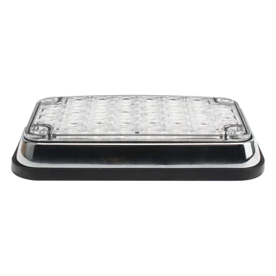Luz de Advertencia LED / 6 x 4 pulgadas / Bicolor Rojo/Claro / 66 LED / 12 VCC / 10 Patrones de Destello