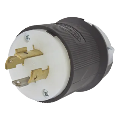 Clavija Industrial con Bloqueo de Media Vuelta / 20 A / 125/250 V CA / 3 Polos 4 Hilos / NEMA L14-20P / 2.75 in (69.85 mm) de Altura