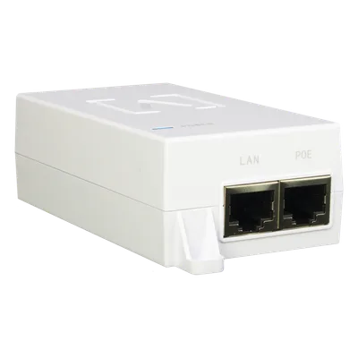 Inyector PoE+ / Gigabit 10/100/1000 Mbps / 48V 0.64A / Alcance 100 m (328 ft) / Montaje en Pared
