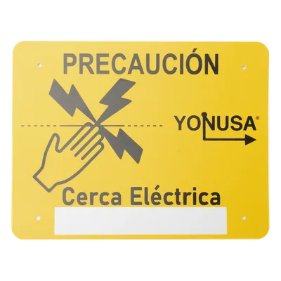 Letrero de Precaución / Estireno Serigrafiado 2 Tintas / Protección UV / 4 Perforaciones / 21.8 x 17 cm