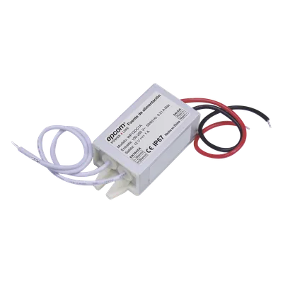 Fuente de alimentación / 12 VCC / 1 A / IP67 / 46x20x30 mm / -30°C a 50°C / 100-240 VCA