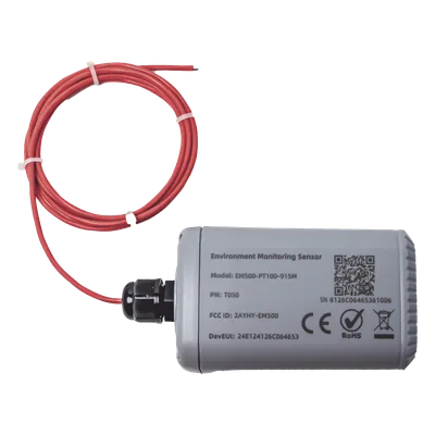 Sensor Industrial de Temperatura y Humedad / LoRaWAN / Hasta 500°C / Rango 0.25-10 m (0.82-32.81 ft) / IP67 / Batería 10 años