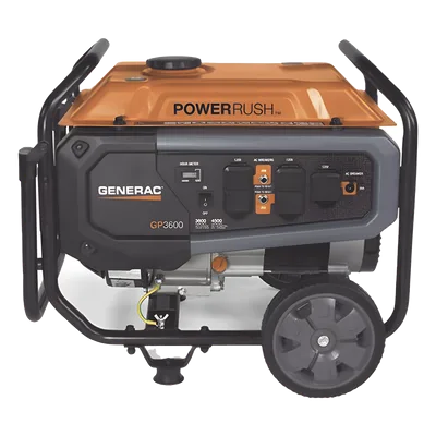 Generador Portátil a Gasolina / 3.6 kW Nominal / 4.5 kW Arranque / 120Vca / Tanque 14 L / Hasta 10.5 h Operación