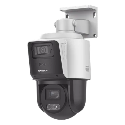 Cámara PTZ IP TandemVu / 4 Megapixel / Zoom Óptico 4X / Dual Light IR 40 m (131.2 ft) + Luz Blanca 30 m (98.4 ft) / WDR 120 dB / AcuSense / Audio Bidireccional / IP66 / PoE+