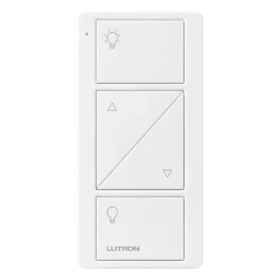 Control Inalámbrico de Iluminación / 4 Botones / RF 431-437 MHz / Alcance 18 m (59 ft) / Batería 10 Años / Blanco Brillante